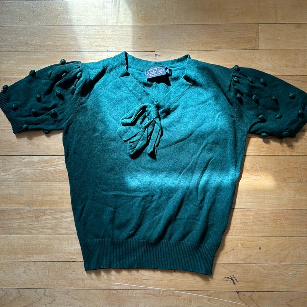 Voodoo Vixen Crop Sweater Emerald S